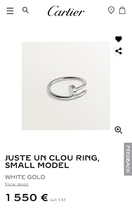 Juste un clou Cartier sõrmus (1 foto / 1)
