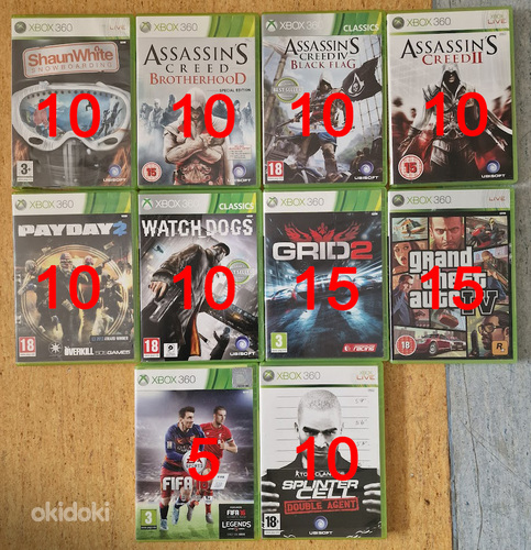 Xbox 360 mängud: payday 2, grid, GTA, splinter cell, assassi (foto #1)