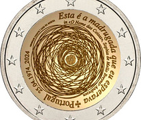 2 евровые монеты 2024 г. UNC