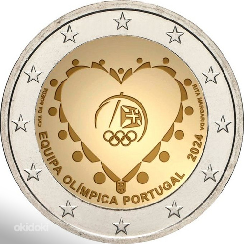 Евро монеты 2024 UNC