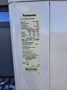 Õhk-vesi soojuspump Panasonic 9kw (3 foto / 4)