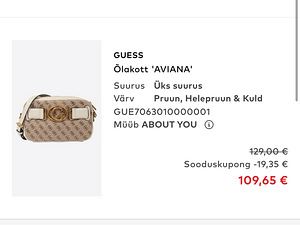 Õlakott Guess (8 foto / 9)