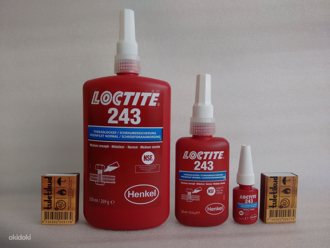 Loctite 243 резьбовой клей - 250 ml / 50 ml / 5 ml - Viljandi .