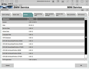 BMW diagnostikatarkvara ISTA+ 4.59.12 (6 foto / 6)