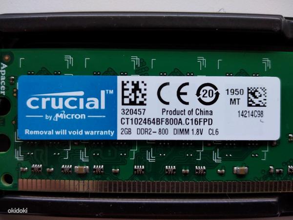8GB 4X2GB RAM DDR2 PC2-6400 DDR2-800MHz PC UUS (foto #1)