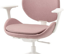 Ikea HATTEFJÄLL бело-розовый офисный стул/компьютерный стул