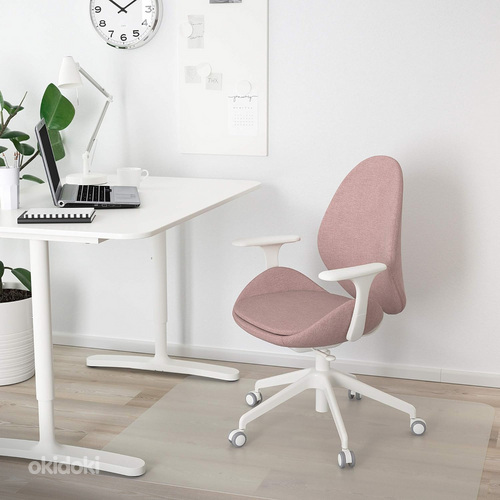Ikea HATTEFJÄLL бело-розовый офисный стул/компьютерный стул (фото #6)