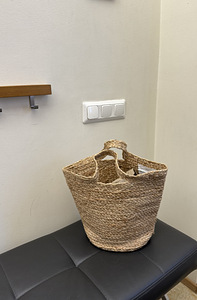 Musta värvi XXL puuvillanöörist korv kott Ikea korv (5 foto / 10)
