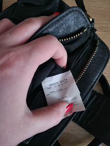 Peaaegu Uus Ehtne nahk käekott ARMANI JEANS (3 foto / 4)