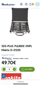 SDS-PLUS Makita D-21325 puuride komplekt (3 foto / 3)