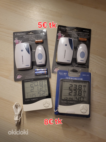 Juhtmevaba uksekell ja termomeeter