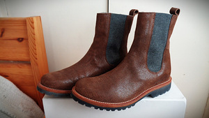 S.40(25.5cm)-Brunello Cucinelli Brown Leather Chelsea Boots (2 foto / 10)
