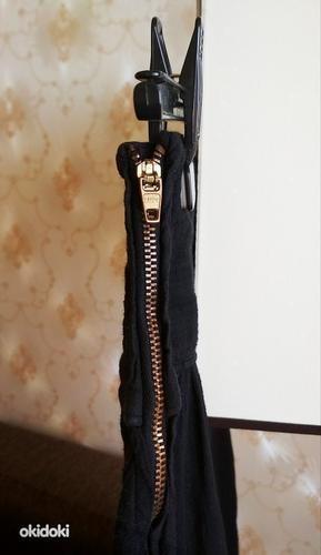 Zara черная льняная юбка (фото #2)