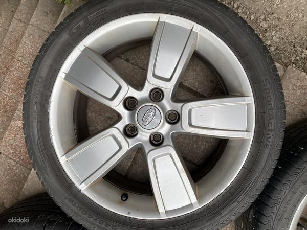 18" оригинальные диски Kia 5x114.3 + летняя резина (фото #3)