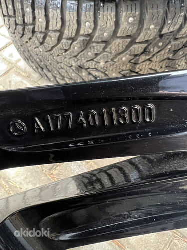18" оригинальные диски Mercedes-Benz 5x112 + шипованные шины 225/45 (фото #8)