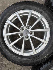 17" оригинальные диски Audi 5x112 + шипованные шины 225/60/17 (2 фото из 10)
