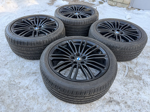19" оригинальные диски BMW стиль 664M 5x112 + летние шины 7мм (5 фото из 10)