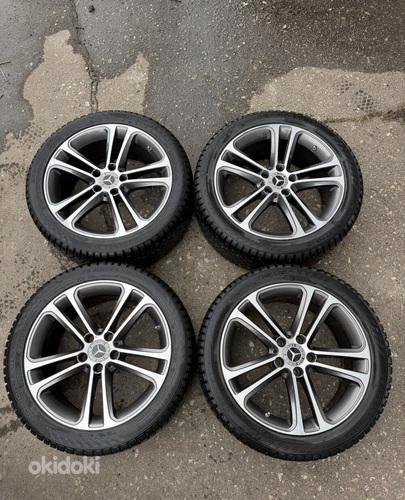 18" оригинальные диски Mercedes-Benz 5x112 + шипованные шины 225/45