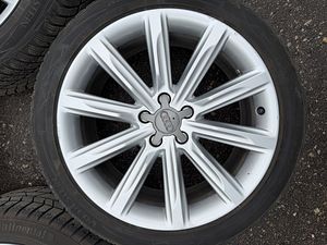 19" оригинальные диски Audi 5x112 + 235/45/19 m+s 6-7мм (3 фото из 9)