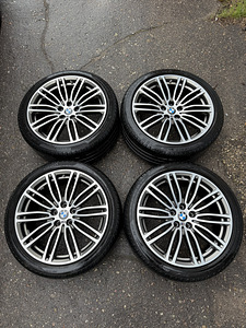 19" оригинальные разноширокие диски BMW стиль 664M 5x112 + летние шины (2 фото из 9)