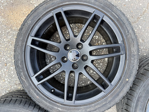 18" оригинальные диски Audi 5x112 + летние шины 235/45/18 (6 мм) (6 фото из 10)