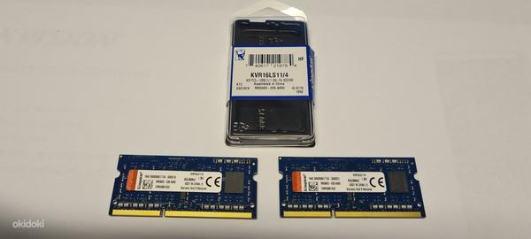 RAM mälu DDR3 so dimm KINGSTON 4GB PC12800 KVR16LS11/4 (foto #1)