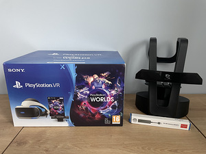 Playstation VR v2 UUS, puldid, mängud, PS5 adapter (1 foto / 2)