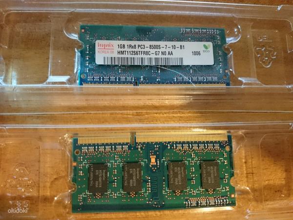 2x1GB, PC3-8500S DDR3 1066Mhz SO-DIMM KÕIK TÖÖTAB suurepäraselt! (foto #2)