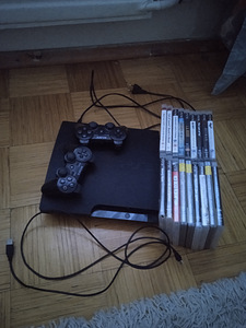 Play station 3 + 18 mängu, 2 Joyce traadita kaablitega. (3 foto / 3)