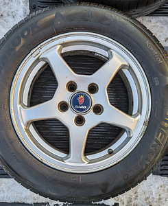 SAAB 5x110 15" 5-spoke veljed+rehvid (4 foto / 7)