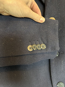 Asos tumesinine, soliidne poolmantel, L (4 foto / 6)