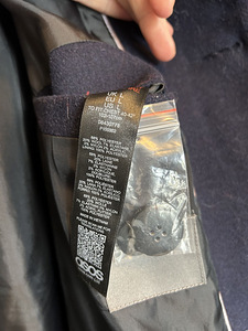 Asos tumesinine, soliidne poolmantel, L (5 foto / 6)