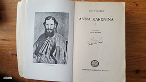 Anna Karenina(Leo Tolstoi)Tartu 1939 (2 foto / 2)