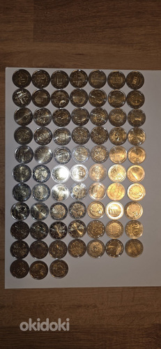 2 eurosed mündid 73tk UNC erinevad