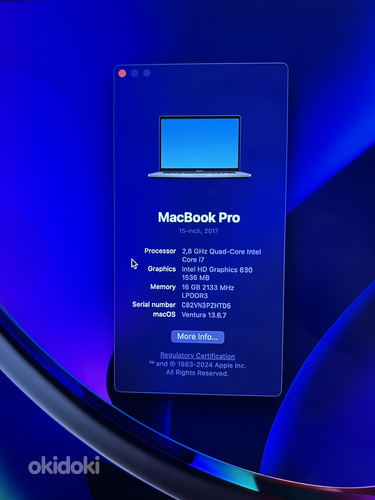 MacBook Pro 2017, 16', 256GB, Core I7 (foto #3)