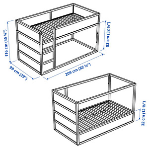 IKEA lastevoodi KURA + madratsid 2tk + telk (6 foto / 6)