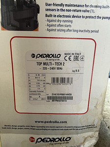 Sukelpump veepump Pedrollo TOP MULTI-TECH 2 0,55kW 0,75HP (4 foto / 5)