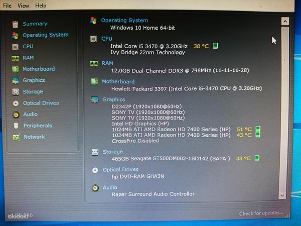 HP E 8300, I5 3470,3,2GHZ, KUNI 16 GB DDR3 RAM, HD500GB (foto #1)