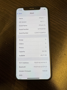 Apple iPhone Xs 64GB Space Gray (б/у) (1 фото из 2)
