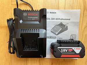 BOSCH ЗАРЯДНОЕ УСТРОЙСТВО GAL18V-40 + АККУМУЛЯТОР 5,0Ah КОМП (1 фото из 1)