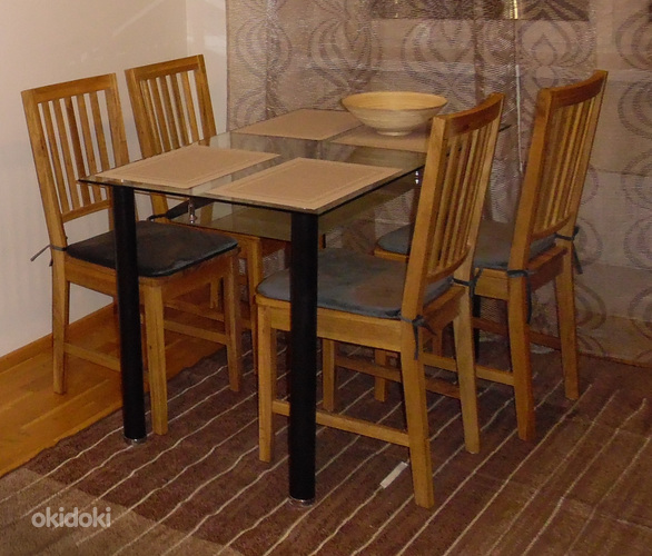 Стеклянный кухонный стол 120x70 (фото #2)