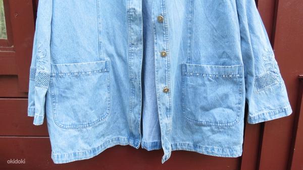 Женская джинсовая куртка с вышивкой 48 (фото #4)