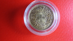 KULDMÜNT SVEITSI 20 FRANKI 1935 LB (4 foto / 6)