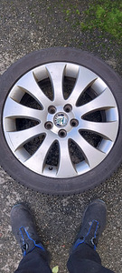 Оригинальные диски 5x112 R17 Skoda + шины (2 фото из 7)