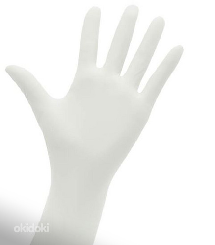 Одноразовые нитриловые неопудренные рабочие перчатки — S, M (фото #2)