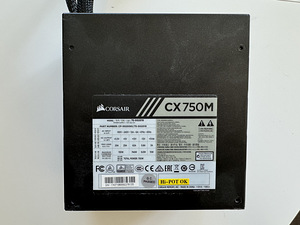 Toiteplok Corsair 750m PLUS Semi Modular ATX PSU 750w (2 foto / 4)