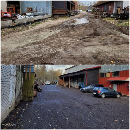 Tee ehitus platsid parklad jne purustatut asfalt asfaldipuru (foto #1)