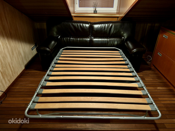 Диван-кровать 2 шт. (темно-красный и темно-коричневый) (фото #9)