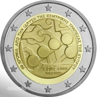 2 евро Кипр 2023 UNC (фото #1)