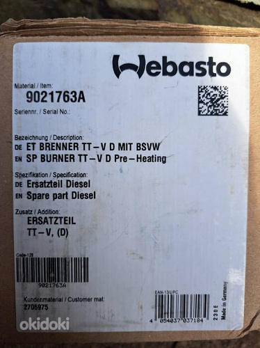 Webasto TTV põleti